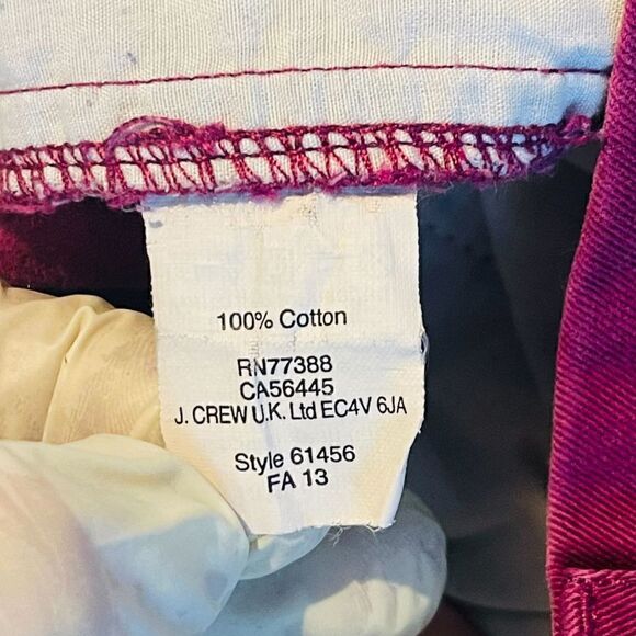 J. Crew Fuchsia Chino Shorts Size 0 - Picture 4 of 4